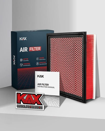 KAX Premium Engine Air Filter, GAF029 (CA10262) Replacement for Ford F-150, F-250, F-350, F-450, F-650, F-750, Expedition, Lincoln Navigator, 200% Longer Life