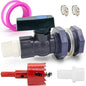 PVC Rain Barrel Diverter Kit Rain Barrel 3/4 Inch Spigot Kit with Bulkhead Fitting, Hose (25mm/1" + 16mm/0.63") Adapter, Hole Saw, Ball Valve, Clamps, Thread Seal Tape