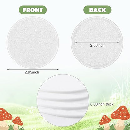 48 Pcs 2.5" Monotub Adhesive Filter Disks-2MM Thick Monotub Filter Discs-Monotub Filters for Mushroom Growing Supplies Filter Pad Replacements