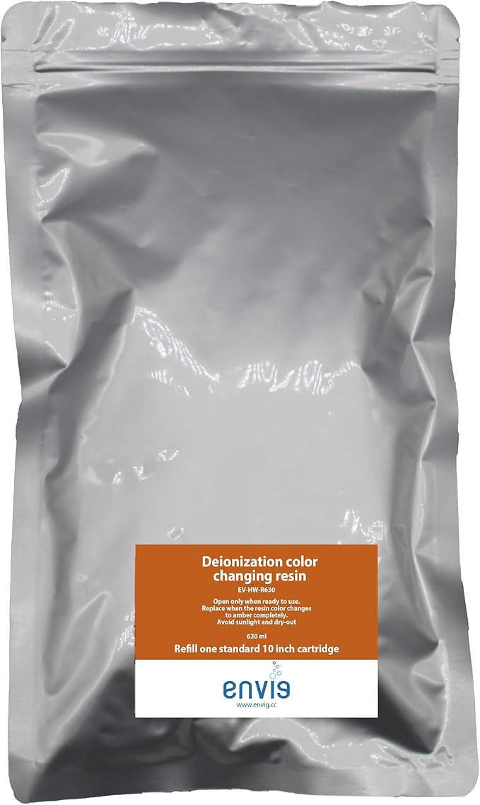 Envig Mixed Bed Deionization Color-Changing DI Resin Filter Cartridge Refill - 630 mL per Pack
