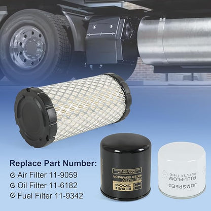11-9059 Air Filter 11-6182 Oil Filter 11-9342 Maintenance Kit Replacement For Thermo King Tripac APU or Evolution