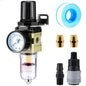 1/4" NPT Air Compressor Filter Regulator Combo, Water Separator Air Pressure Regulator with Gauge AW2000-02