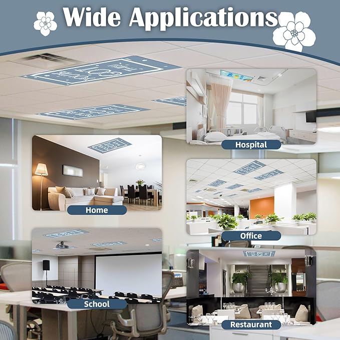 Fluorescent Light Covers - Classroom Covers for Ceiling Lights, 1 PCS 4 x 2 Feet Magnetic Light Filters, Classroom, Office Decor (You're Got This ！)