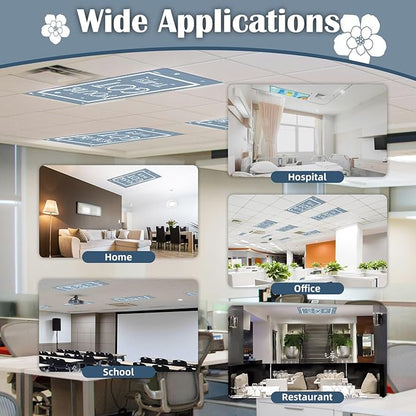 Fluorescent Light Covers - Classroom Covers for Ceiling Lights, 1 PCS 4 x 2 Feet Magnetic Light Filters, Classroom, Office Decor (You're Got This ！)