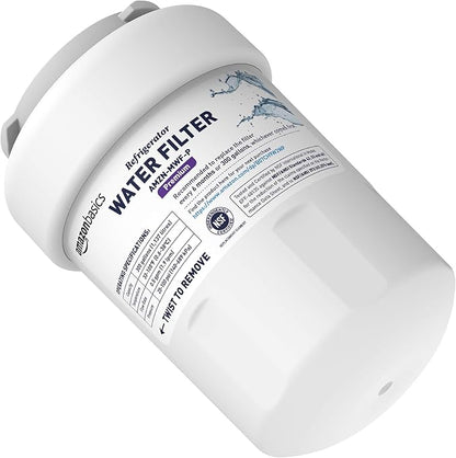 Amazon Basics Replacement GE MWF Refrigerator Water Filter for Filtration, NSF Certified, Compatible with GE and Kenmore, Premium Filtration, Easy to Install, Pack of 3