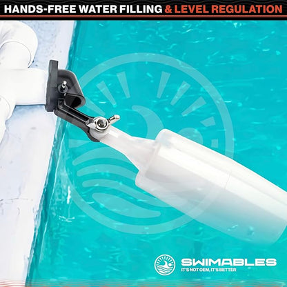 Swimables 3/8" and 1/2" Pool Auto Fill Float Valve Replacement | Includes Adapter From 3/8 Inch to 1/2 Inch | Compatible with Most Water Float Valve For Water Tank and Pool Water Leveler Auto Fill