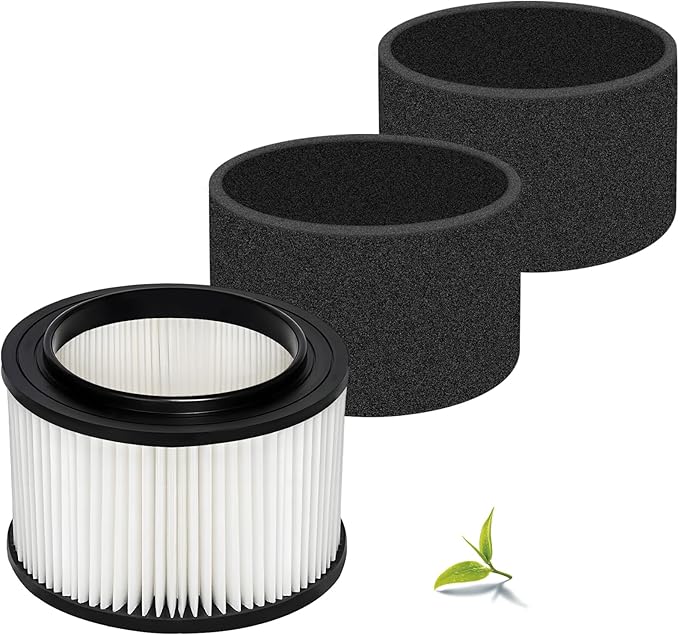 Universal VFCF Replacement Washable Filter fits Vacmaster 4 Gallon VFB511B 0201 Beast/ VWMB508 0101/ VF408/ VF409/ Professional VF410P, with 4x Foam Sleeve-2 Pack