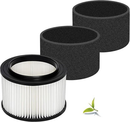 Universal VFCF Replacement Washable Filter fits Vacmaster 4 Gallon VFB511B 0201 Beast/ VWMB508 0101/ VF408/ VF409/ Professional VF410P, with 4x Foam Sleeve-2 Pack