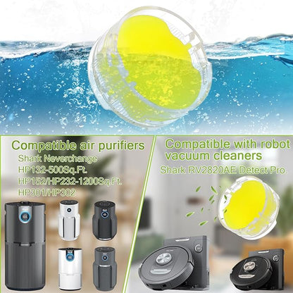 Odor Neutralizer Cartridge Replacement for Shark AZ3000 AZ3002 HZ3000 HZ3002 HZ702 IZ862H IZ562H ZD550 ZU102 LA702 Odor Elimination Replacement 1541FC3000(Pack of 4pcs,Lemon)