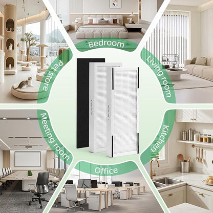 560885 Replacement Filters Compatible with Idylis F AC-38 Series Air Purifiers, 2 High- Efficiency Filter+4 Activated Carbon