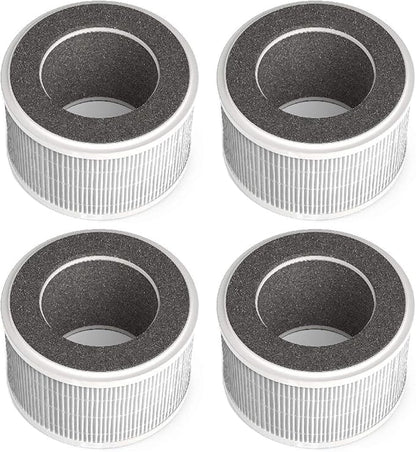 Nispira True HEPA Air Filter Replacement Compatible with hOmeLabs 3-in-1 Compact Ionic HEPA Air Purifier, 4 Packs (NOT COMPATIBLE WITH OTHER BRAND BUT ONLY HOMELABS COMPACT AIR PURIFIER)