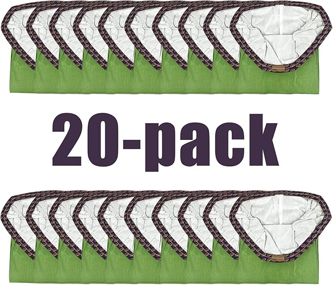20 Pack 107666 Micro Filter Bags Compatible with ProTeam GoFit 3 Backpack Vacuum Cleaner,3 Quart Backpack Vacuum Bags