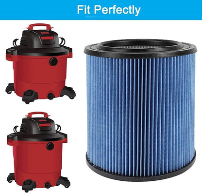 MZY LLC 17907 Cartridge Filter for Craftsman Shop Vac 5 to 20 Gallon, 3-Layer Pleated Fine Dust Filter Fits for Craftsman 17907 9-17907 Wet Dry Vacuum