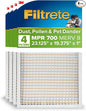 Filtrete 23 1/8x19 3/8x1 AC Furnace Air Filter, MERV 8, MPR 700, Tough on Pollen, Easy on Airflow, 3-Month Pleated 1-Inch Electrostatic Air Cleaning Filter, 4-Pack