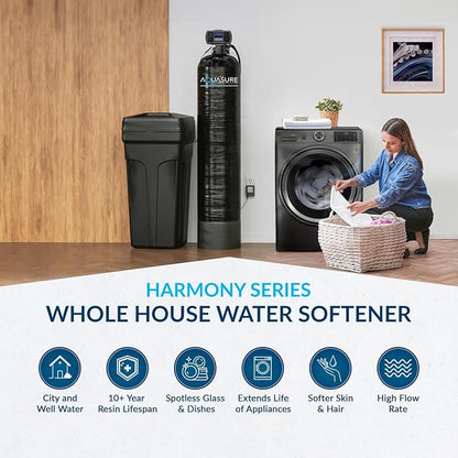 Aquasure Harmony Series 72,000 Grains Whole House Water Softener w/High Efficiency Digital Metered Control Head (72,000 Grains)