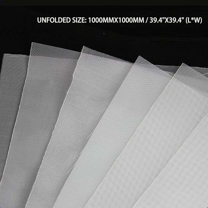 350 Mesh Nylon Filter (39" x39 ") –42 Micro Fine Mesh for Paint, Home Brewing & Dust Filtration