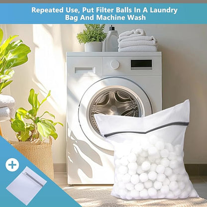 3.08 lbs Pool Filter Balls for Sand Filter Pump, Dry Filter Sand Balls, Eco-Friendly Reusable Swimming Pool Filter Media for Above Ground Pool Pool, Aquarium, Fish Tanks, Filter Pumps