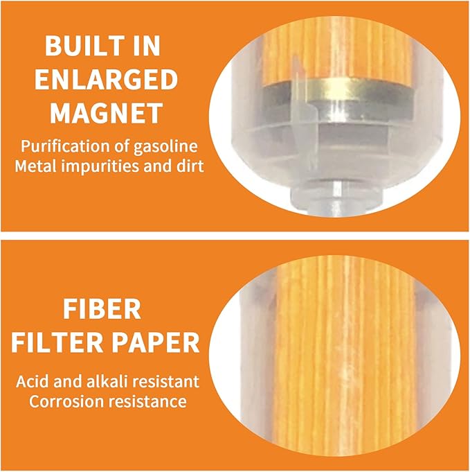 2 Pcs Motorcycle Fuel Filter,High Flow Inline Diesel Gasoline Fuel Filter,Universal For Replacement For Cars, Motorcycles, Scooter Dirt Bikes