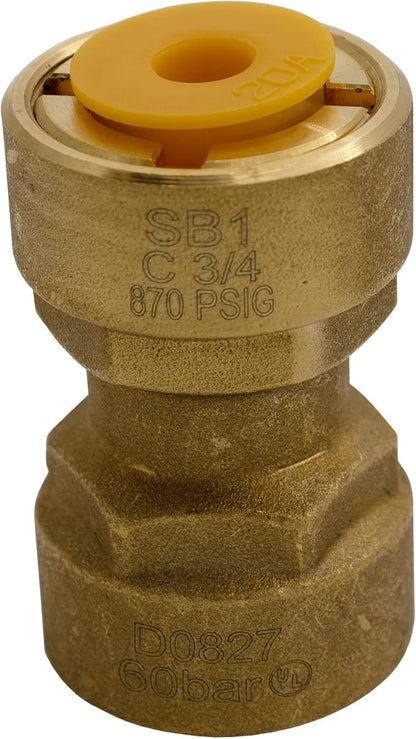 Supplying Demand SB1 3/4 Inch Quick Connect HVAC Brass Coupler Fitting