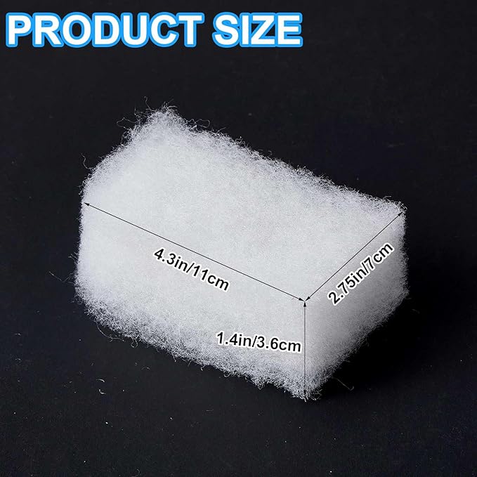 Baquler 30 Pcs Filter Media Compatible with Fluval 306 307 406 407 Water Polishing Pads Polishing Filter Pads
