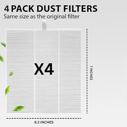 HAMARA Nail Dust Collector Replacement Filters 4 Pack – Reusable 6x7 Inch Fabric – Compatible Only with HAMARA Nail Dust Collector Model – Easy to Clean & Maintains Suction