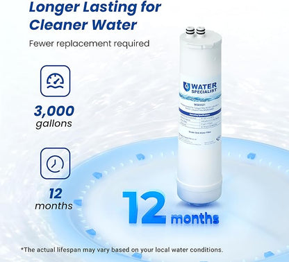 Waterspecialist RC 1 EZ-Change Basic Water Filtration Replacement, Replacement for Culligan® IC-EZ-1, US-EZ-1, RV-EZ-1, Brita® USF-201, USF-202, DuPont® WFQTC30001, WFQTC70001, 3K Gallons (Pack of 2)