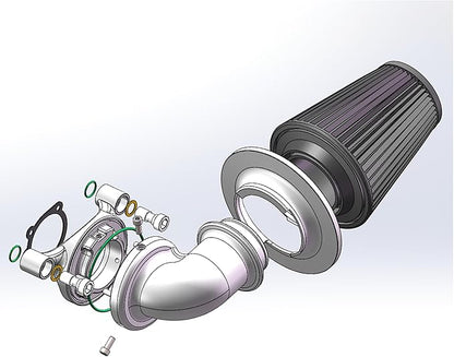 Big Sucker cone Air filter intake for harley air Cleaner Sportster Softail fatboy heritage dyna touring street road king Glide (Nake - Chromed, Type A : For Sportster XL models)