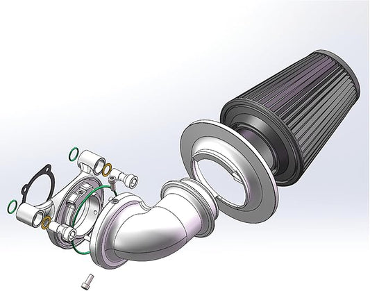 Big Sucker cone Air filter intake for harley air Cleaner Sportster Softail fatboy heritage dyna touring street road king Glide (Nake - Chromed, Type A : For Sportster XL models)