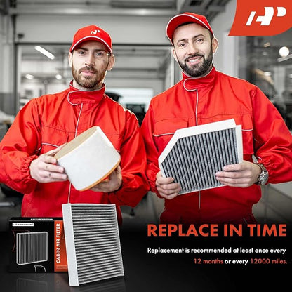 A-Premium Cabin Air Filter with Activated Carbon Compatible with Buick, Chevrolet, GMC, Saturn Models - Enclave, Traverse, Acadia, Acadia Limited, Outlook