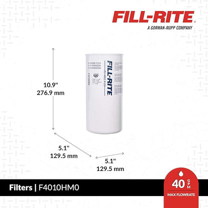 Fill-Rite F4010HM0 1½" - 16 UNF 40 GPM (151 LPM) 10 Micron Water Detecting Spin-On Fuel Filter
