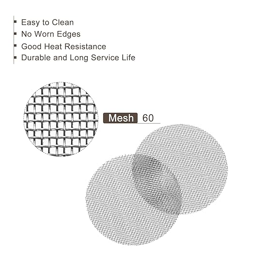 MECCANIXITY Pipe Screen Stainless Steel Screens, 1 Inch (25.4mm) Diameter for Pipe Filter, Pack of 60