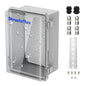Outdoor Electrical Junction Box | IP67 Waterproof | Resistant ABS Material with Clear UV Coating Cover | Weatherproof Box for Outdoor, Garden, Deck, Patio