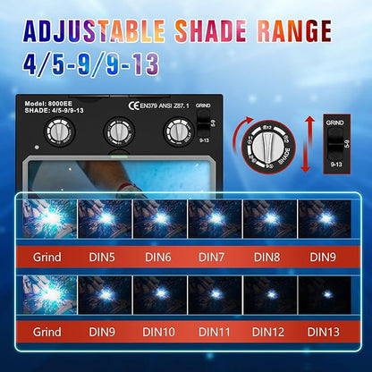 TRQWH Welding Lens Auto Darkening Welding Helmet Lens True Color Technology with 4 Arc Sensor Ajustable Shade Range 4/5-13 Automatic LCD Lens Dimming Shade Filter 4.49x5.24in Auto Welding Lens