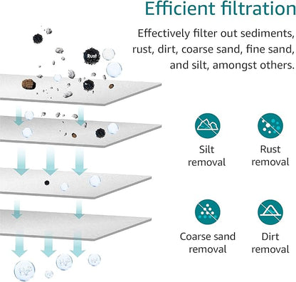 AQUA CREST AP110 Whole House Water Filter, Sediment Filter, 5 Micron, Replacement for 3M® Aqua-Pure AP110, Culligan® P5, APEC, GE FXUSC, Whirlpool®, Any 10" x 2.5" Home Water Filter, Pack of 10