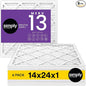 Simply 14x24x1 Air Filter, Merv 13, 6 Pack, For Home AC Furnace & HVAC (Actual Size: 13.75"x23.75"x0.75") DUST, Pet, & Allergy Control