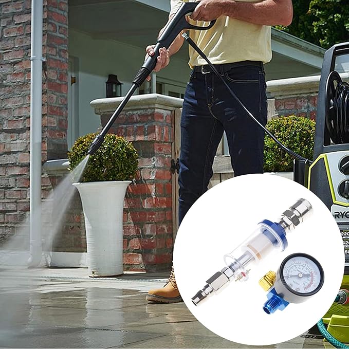 Pneumatics Tool Air Sprayer Paint Oil Water Separator Filter with Pressure Gauge Pressure Regulator Equipment Filter