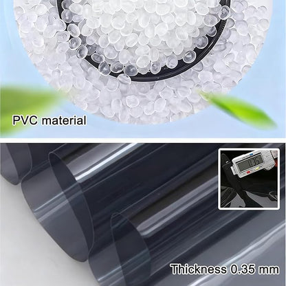 Curtain Patio Enclosure with Zippe, Heavy Duty PVC Transparent Tarpaulin Side Panels, Outdoor Clear Tarp Curtains for Porch, Pergola, Gazebo, Balcony, Patio(4.6x2.5m)