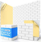 12 Pack Acoustic Panels with Self Adhesive, 12" X 12" X 0.4" High Density Sound Proof Foam Panels for Walls, Soundproof Wall Panels, Brick Sound Absorbing Panels for Home Studio Office Decor - White