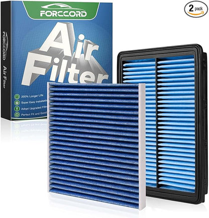 Cabin & Engine Air Filter Fit for Hyundai Sonata Gas 2015 2016 2017 2018 2019 2.4L (Not for Hybrid) Activated Carbon Cabin Filter Replacement Air Filter CF12151 CA11942 Car Accessories
