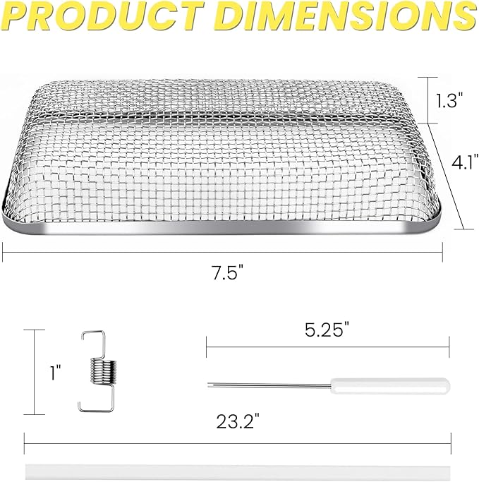 SheeChung RV Furnace Vent Screen, Flying Insect Screen Water Heater Cover for Camper, 7.5 x 4.1 x 1.3 Inch and RV Water Filter with Brass 90 Degree Hose Elbow and Flexible Hose Protector