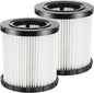 DCV581H DCV580H Vacuum Filter for DEWALT 20V MAX Shop Vac Cleaner Cordless and Corded Portable 2 Gallon Wet Dry Vacuum, Washable and Reusable Hepa Replacement Filter, 2 Pack