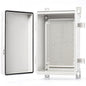 QILIPSU Junction Box IP67 Waterproof Plastic Electrical Enclosure Outdoor Weatherproof Project Electric Box with Mounting Plate, Wall Brackets, Hinged Grey Cover 11.2"x7.7"x5.1"