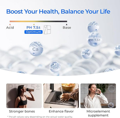 Waterdrop X16-Alkaline Tankless Reverse Osmosis System, NSF/ANSI 42&58&372 Certified, 1600 GPD RO Filter System, 11-Stage Filtration, UnderSink, 3:1 Pure to Drain, Alkaline Mineral pH+, BPA Free