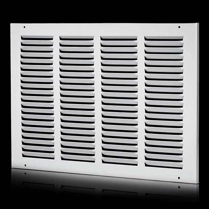 16x10 Return Air Grille(Duct Opening Size),Air Return Vent Cover,Flat Vent Cover,Rejillas De Aire Acondicionado Para Casa,Return Air Grilles,Outer Dimensions:17.75"Wx11.75"H(16"W x 10"H, Duct Opening)