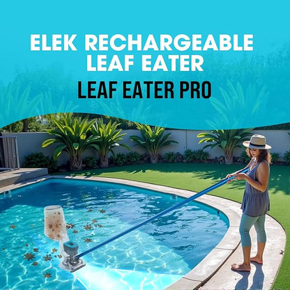 Cordless Rechargeable Pool Leaf Vacuum, Ultra Strong Suction, 3 in 1 Cleaning Solution – Deep, Shallow & Surface Skimmer, for Above Ground Pools & In Ground Pools