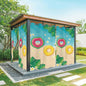 Summer Outdoor Curtains for Patio Plumeria Swimming Circles Ocean Beach Waterproof Outside Curtains with Grommet Top Weatherproof Curtain for Cabana Pergola Gazebo, 2 Pack, 54" W x 108" L