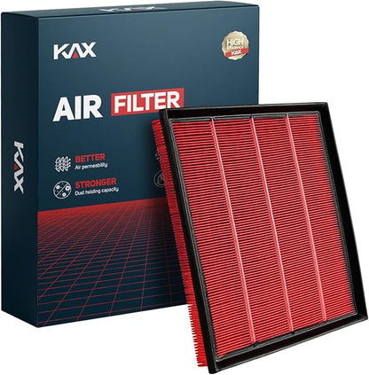 KAX Premium Engine Air Filter, CA11118 Replacement for BMW F10 G30 530i, 530i xDrive, 535i GT, 535i xDrive, 640i, 640i xDrive, 740i, 740Li, X3, X4, X5, X6, 2008-2019