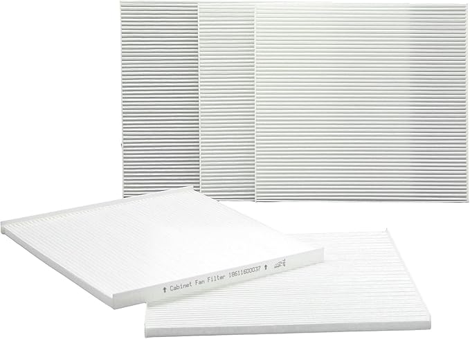 5-Pack BAIZHIHUA 18611600037 Cabinet Fan Filter Compatible with 4th Generation Filterfans PFF60000, PF 6x.000, PFA 60.000 Light Grey, Nema Type 12 Protection IP55, Filtermat Material