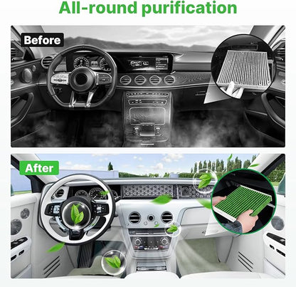 Engine+Cabin Air Filters Fit for Cherokee 2019-2023 L4 2.4L, Cherokee 2019-2023 V6 3.2L Engine Air Filter Replacement Cabin Air Filter Accessories# CF12307 68245310AA