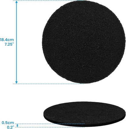 PURIMADE 10Pack 7.25 Inch Charcoal Filters for Compost Bucket with Cutting Template & Trash Can Bag Holder Clip, Universal Size Compost Bin Filter, Compost Filters for Countertop Bin